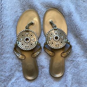 Jack Rogers gold sandals